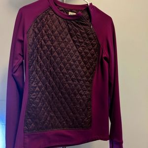Title Nine purple quilted sweater